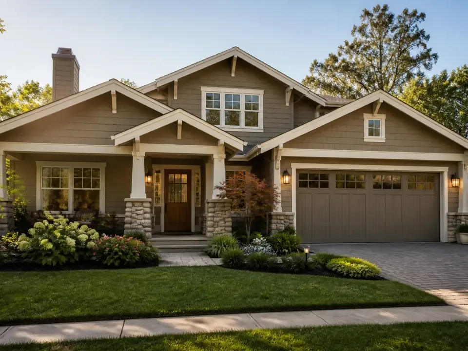 Warm, well-maintained home exterior